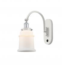  918-1W-WPC-G181 - Canton - 1 Light - 7 inch - White Polished Chrome - Sconce