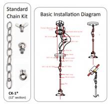  CK-1-SG - Chain Conversion Kit - 12 inch - Satin Gold