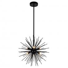  1034P16-6-101 - Savannah 6 Light Chandelier With Black Finish