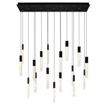  1589P48-17-101-RC - Greta Integrated LED Black Chandelier