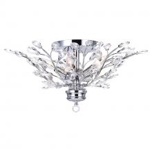  5206C16C - Ivy 3 Light Drum Shade Flush Mount With Chrome Finish