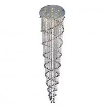  6606C32C - Double Spiral 12 Light Flush Mount With Chrome Finish