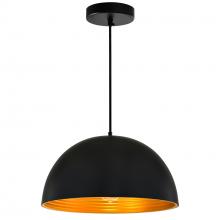  9629P16-1-101 - Modest 1 Light Down Pendant With Black Finish