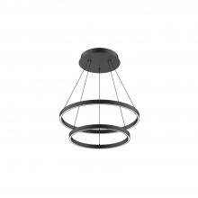  CH87824-BK - Cerchio 24-in Black LED Chandeliers