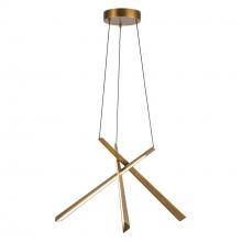  CH68127-VB-UNV - Lex 27-in Vintage Brass LED Chandelier