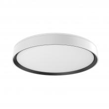  FM43920-WH/BK-5CCT - Essex 20-in White/Black LED Flush Mount