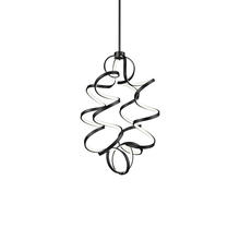  CH93934-BK - Synergy 34-in Black LED Chandeliers