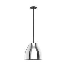  PD62012-BK/CH - Trinity 12-in Black/Chrome LED Pendant