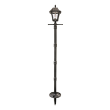  105BSG01 - Baytown II Bulb Solar Lamp Post with EZ Anchor - Black Finish