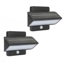  4iP2S50010 - Architectural Solar Wall Accent Light W/motion Sensor 2pk - Black