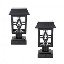  84BP250011 - Luna II Solar Post Cap/Pier Mount Light – Black 2 PK