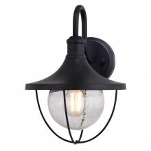  T0779 - Dunlap 9-in. W Outdoor Wall Light Textured Black