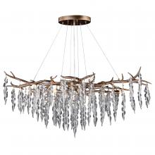 Vaxcel International H0231 - Rainier 6L Linear Chandelier Silver Mist