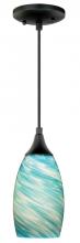  P0171 - Milano 4.75-in Mini Pendant Celeste Wave Glass Oil Rubbed Bronze