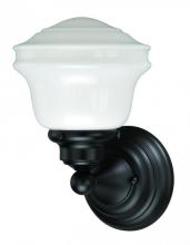  W0166 - Huntley 1L Vanity Milk Glass Oil Rubbed Bronze