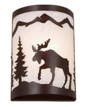  WS55608BBZ - Yellowstone 8-in Moose Wall Light Burnished Bronze