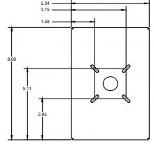  LVP58 MIN10 15W 40K MVOLT CLP GRY - Vandal resistant surface mount 5IN x 8IN