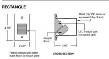  HSL11 RECT LED 30K MVOLT M MIN5 SGB - Hydrel Step Light 11, Rectangle, LED, 30