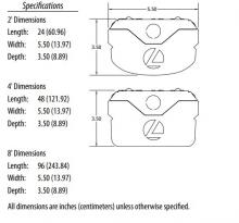  BLWP8 40L ADP EZ1 LP835 - 8FT LED Wraparound, Nominal 4000 LM, Cur