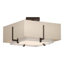  126507-SKT-05-SF1205-SA1605 - Exos Square Small Double Shade Semi-Flush