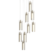  131104-SKT-LONG-84-ZM0065 - Exos Glass 9-Light Pendant