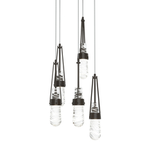  131120-SKT-LONG-14-YJ0434 - Link 5-Light Blown Glass Pendant