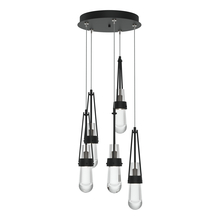  131127-SKT-STND-10-ZM0434 - Link 5-Light Clear Glass Pendant