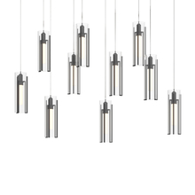  131204-SKT-LONG-10-ZM0065 - Exos Glass 10-Light Pendant