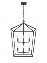  3335-MB - 8-Light Pendant light Matte Black