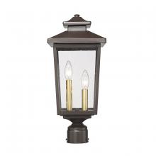  4644-PBZ - Eldrick 2-Light Outdoor Post Lantern Powder Coated Bronze