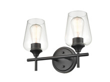  9702-MB - Ashford 2-Light Vanity Matte Black