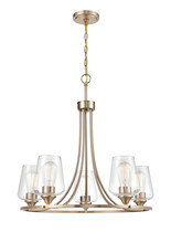  9725-MG - Ashford 5-Light Chandelier Ceiling Light Modern Gold