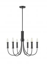  29206-MB - Potiss 6-Light Chandelier Ceiling Light Matte Black