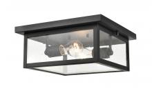  4122-PBK - Evanton 2-Light Outdoor Flush Mount Powder Coated Black