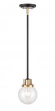  9201-MB/MG - Mellrosa 1-Light Pendant Light Matte Black + Modern Gold