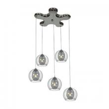  52076-CH/CLR - 5 Light ClusterPendant