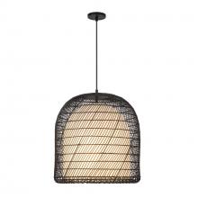  PD631920MBOP - Bondi 20-in Matte Black/Opal Glass 1 Light Pendant