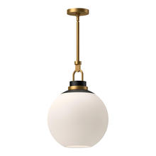  PD520516AGOP - Copperfield 16-in Aged Gold/Opal Matte Glass 1 Light Pendant