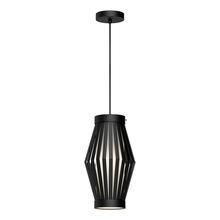  PD434509MBOP - Hana 9-in Matte Black/Opal Matte Glass 1 Light Pendant