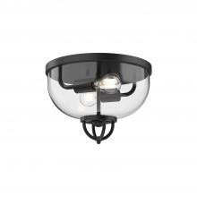  FM461102MB - Lancaster 13-in Matte Black 2 Lights Flush Mount