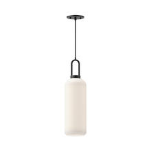  PD401606MBOP - Soji 6-in Matte Black/Opal Matte Glass 1 Light Pendant