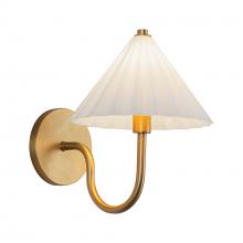  WV451808AGOP - Serena 8-in Aged Gold/Opal Glass Socket Wall/Vanity Light