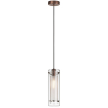  22152-CF-OBB - Single Pendant Clear Frosted Glass