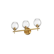  ABI-203W-VB-CLR - 3LT Halogen Vanity VB w/ Clear Glass