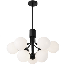  AMA-249C-MB - 9LT Chandelier, MB Finish w/ Opal Glass