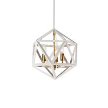  ARC-143C-WH-VB - 3LT Incandescent Chandelier, WH/VB