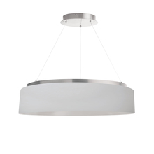  CIR-2634C-SV-790 - 34W Chandelier, SV w/ WH Shade