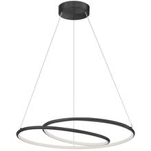 Dainolite GBL-2438LEDC-MB - 38W Chandelier, Matte Black w/ White Silicone Diffuser