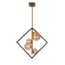  GLA-215P-MB-VB - 5LT Halogen Pendant MB & VB w/ Champagne Glass