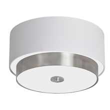  LAR-143FH-SC - 14"Flush-Mount w/White Linen Shd